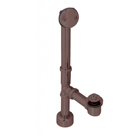 Westbrass All Exposed Pull & Drain Bath Waste, 14" Make-Up, 17 Ga. Tubing in Oil Rubbed Bronze D3263K-12